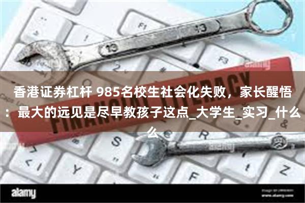 香港证券杠杆 985名校生社会化失败，家长醒悟：最大的远见是尽早教孩子这点_大学生_实习_什么