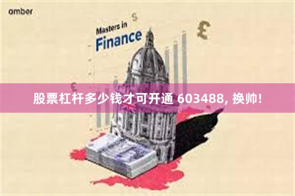 股票杠杆多少钱才可开通 603488, 换帅!