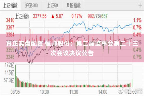 真正实盘配资 恒帅股份：第二届监事会第二十三次会议决议公告